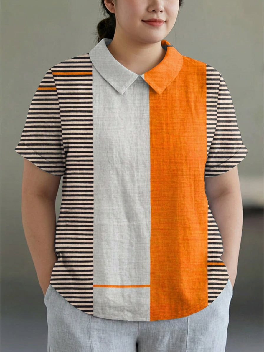 Lena | Color Block Striped Shirt