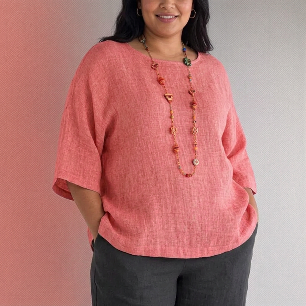Marian | T-shirt with round neck and 3/4 sleeves