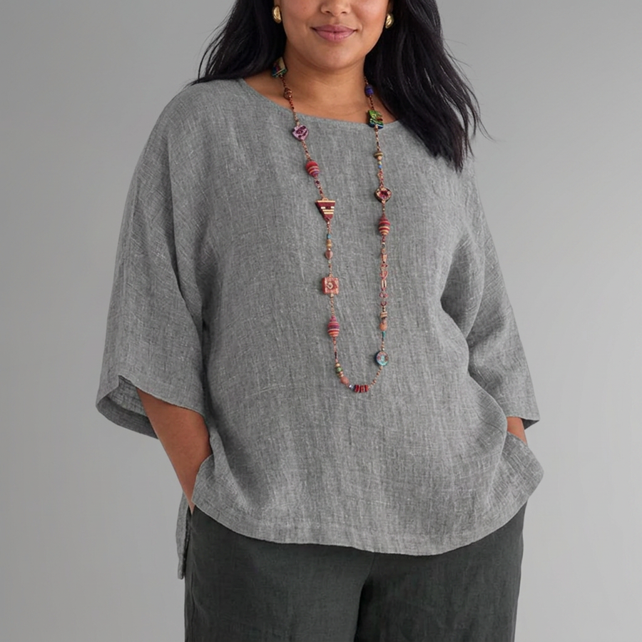 Marian | T-shirt with round neck and 3/4 sleeves
