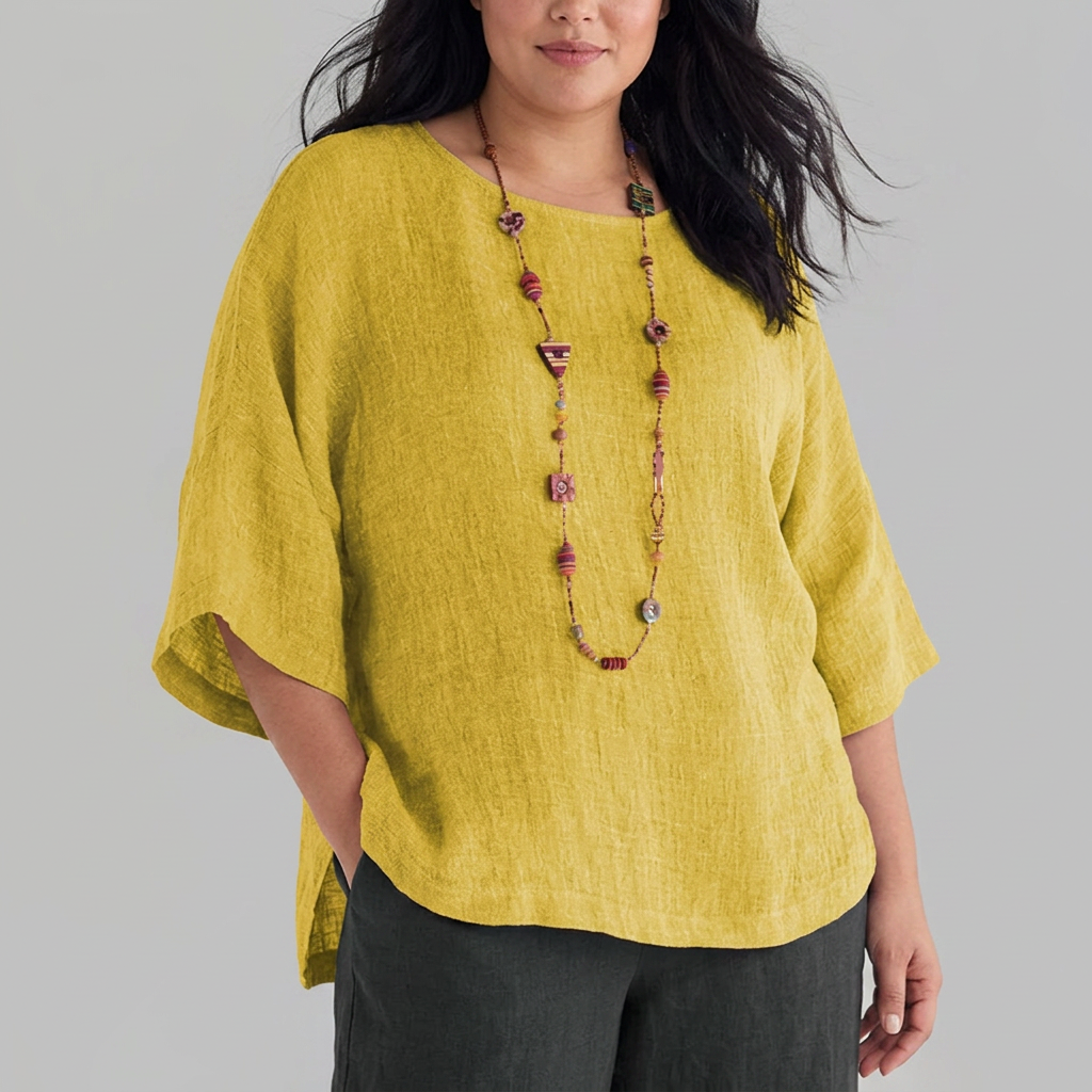 Marian | T-shirt with round neck and 3/4 sleeves