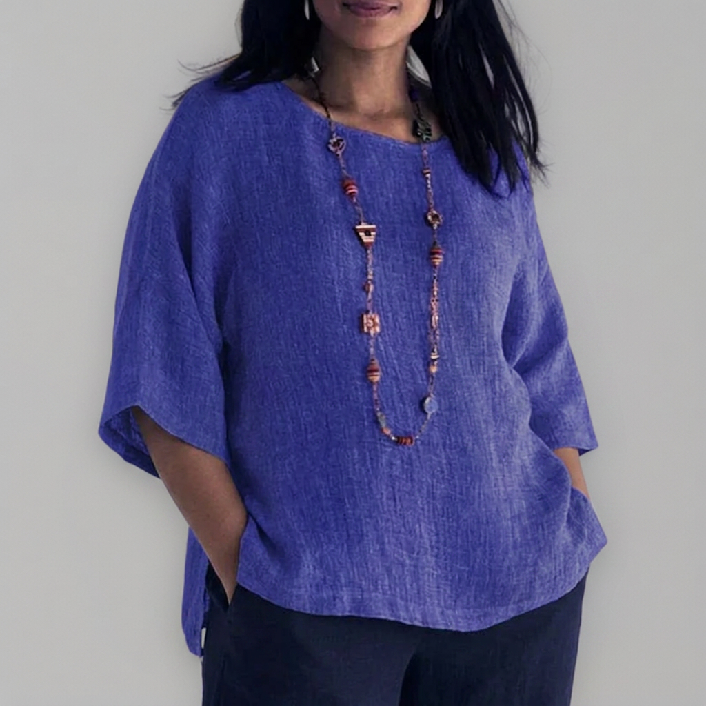 Marian | T-shirt with round neck and 3/4 sleeves