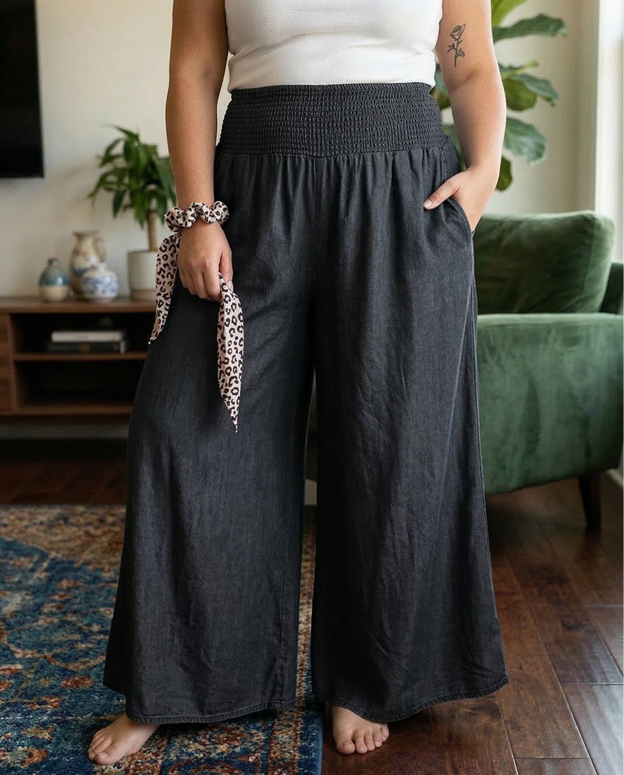 Jasper | Flowy Smocked Waist Pants