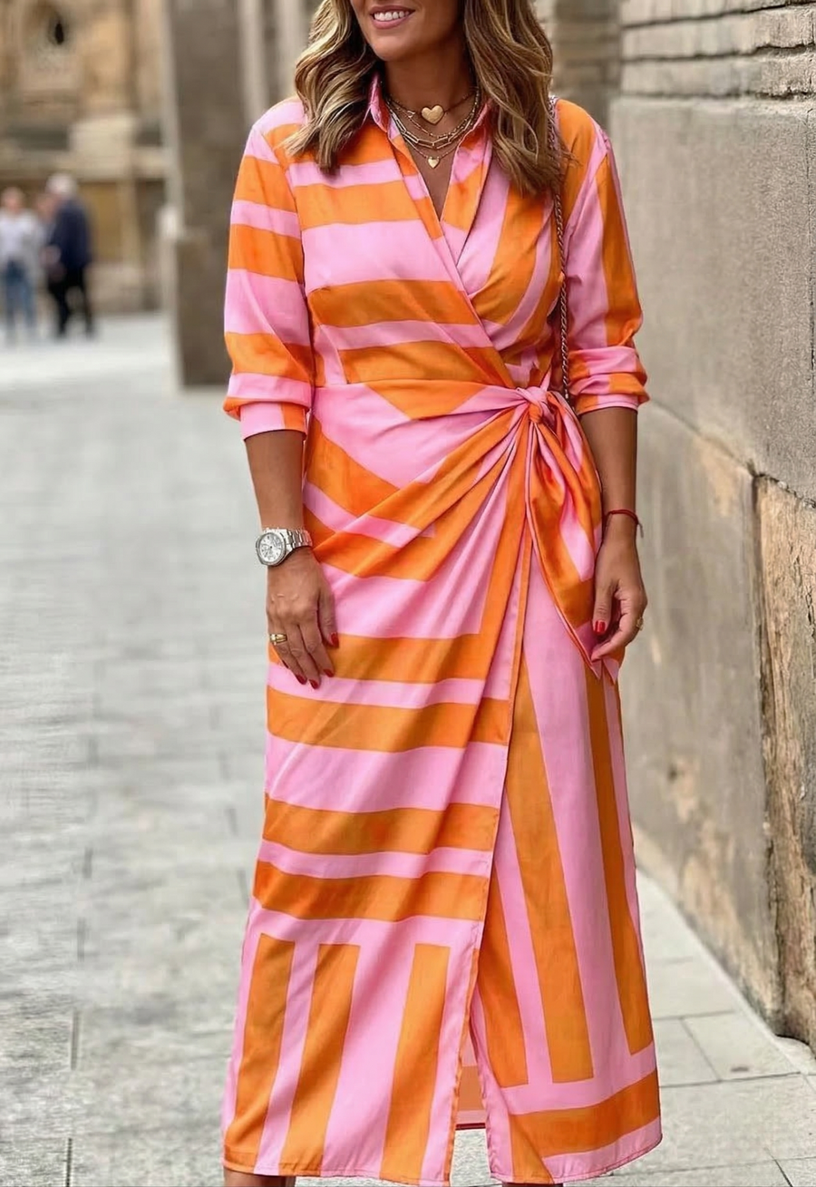 Elvina - Printed Wrap Dress