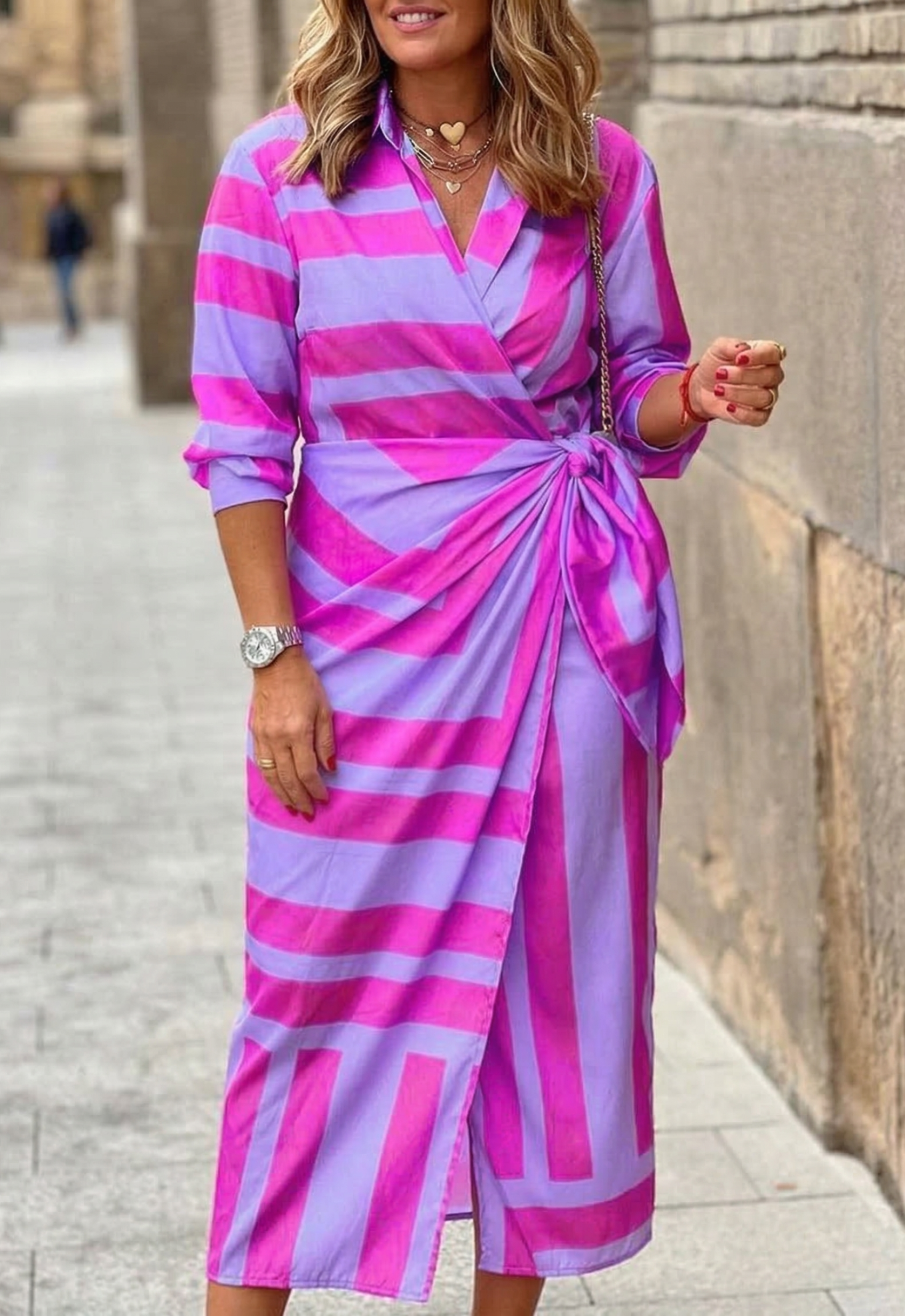 Elvina - Printed Wrap Dress