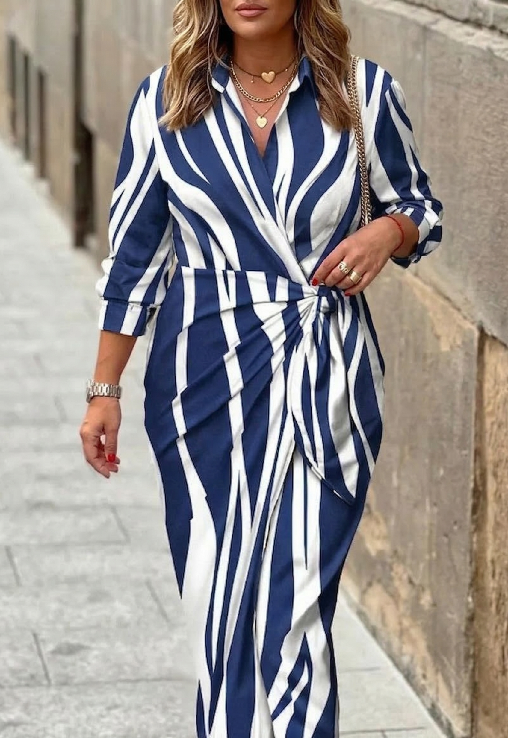 Elvina - Printed Wrap Dress