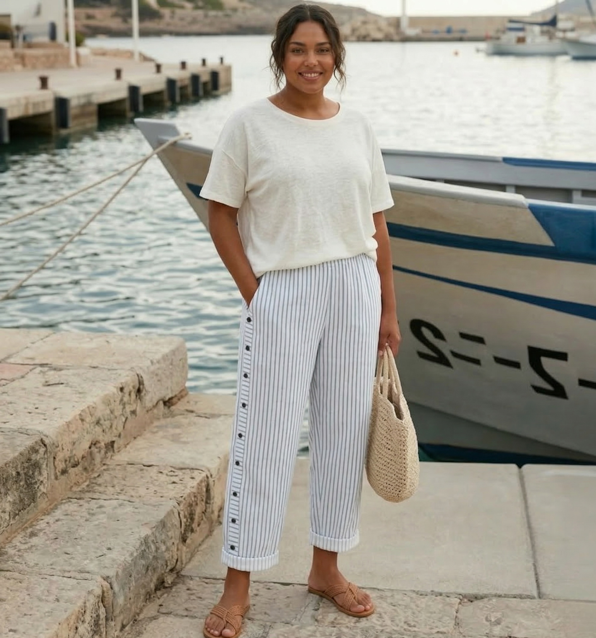Dagny | Stylish Summer Striped Pants