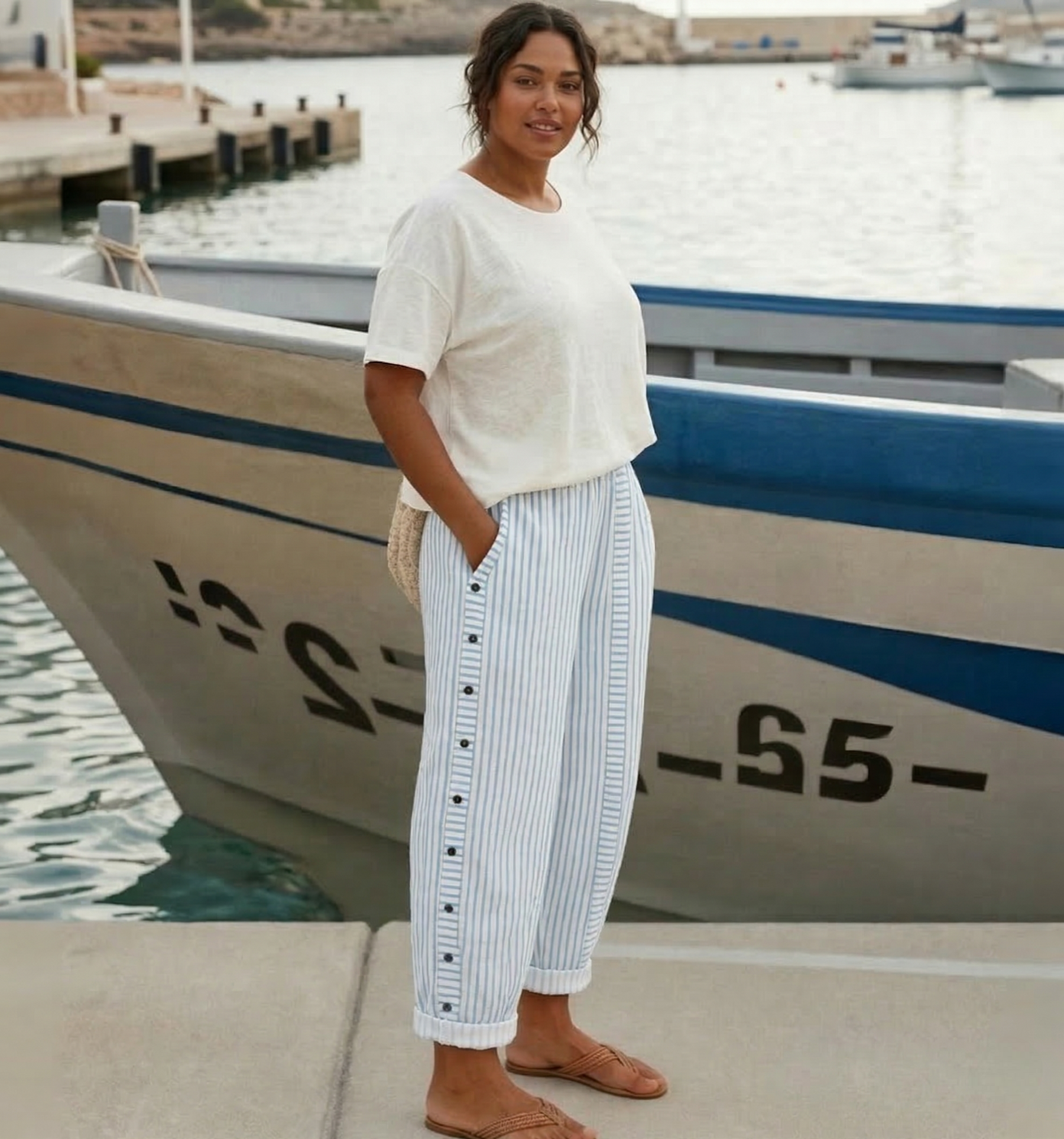 Dagny | Stylish Summer Striped Pants