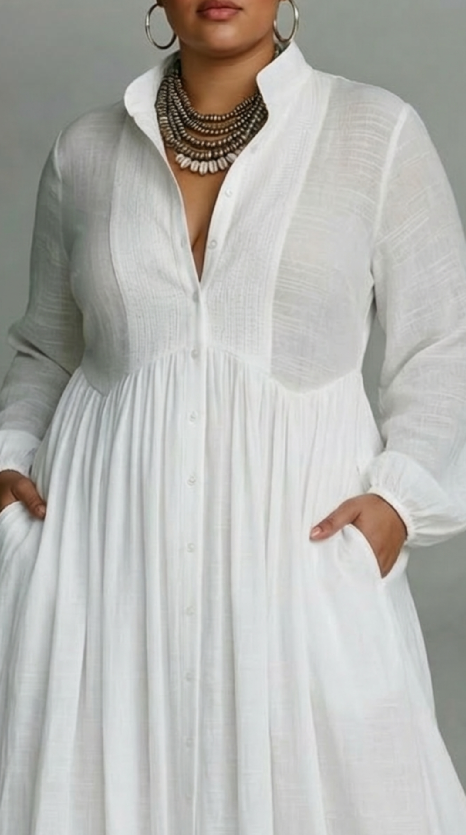 Serena | Flowing Button-Front Maxi Dress
