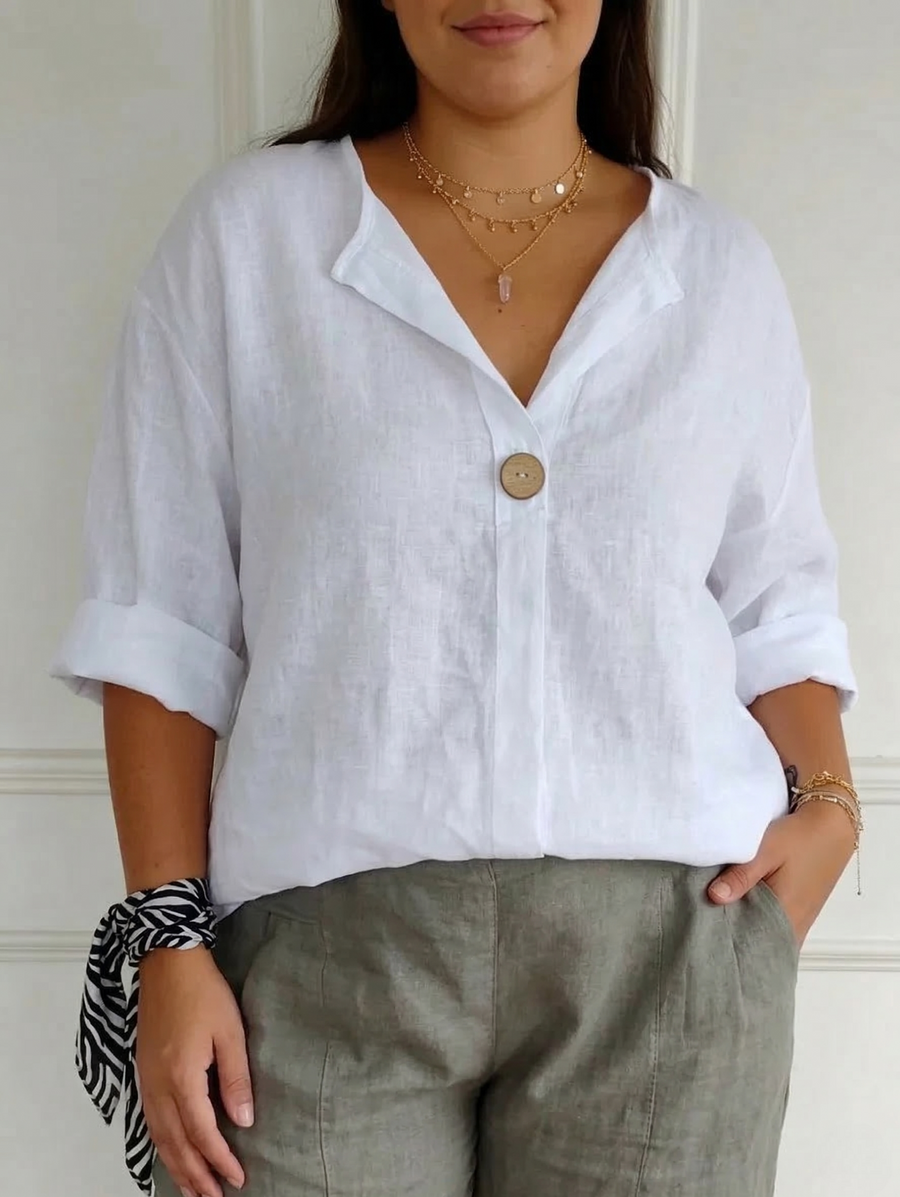 Luna - Casual V-Neck Blouse