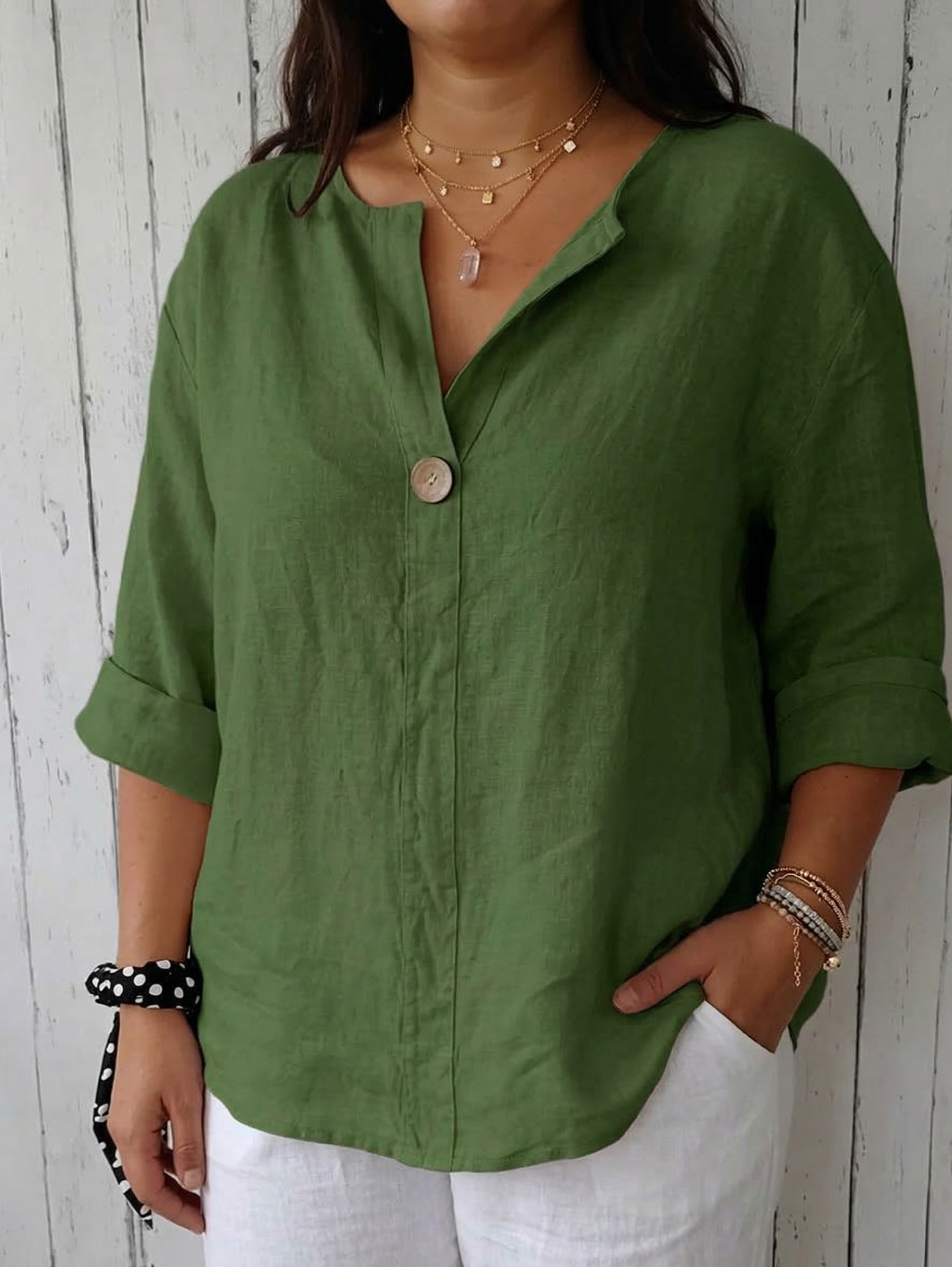 Luna - Casual V-Neck Blouse